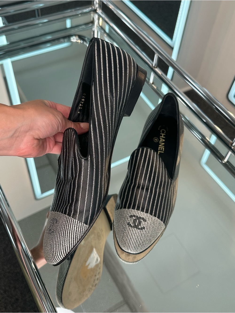 Chanel Pinstripe Loafer